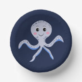 Octopus onder het zee kinder patroon papieren kommen (Voorkant)