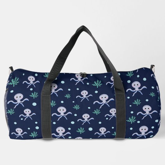 Octopus onder het zee kinder patroon plunjezak (Achterkant)