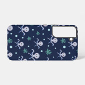 Octopus onder het zee kinder patroon samsung galaxy hoesje (Achterkant horizontaal)