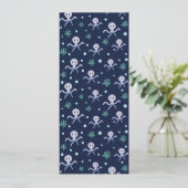 Octopus onder het zee kinder patroon save the date (Staand voorkant)