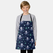 Octopus onder het zee kinder patroon schort (Gedragen)