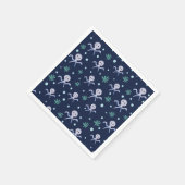 Octopus onder het zee kinder patroon servet (Hoek)