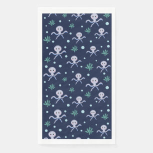 Octopus onder het zee kinder patroon servet