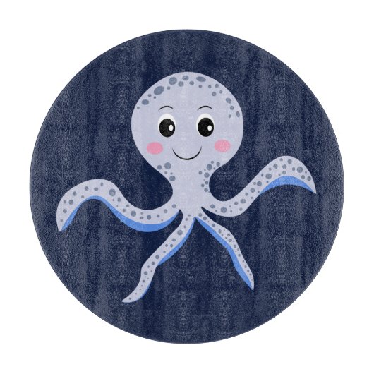 Octopus onder het zee kinder patroon snijplank (Voorkant)