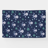 Octopus onder het zee kinder patroon spandoek (Horizontaal)