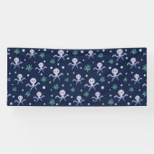 Octopus onder het zee kinder patroon spandoek (Horizontaal)