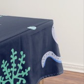 Octopus onder het zee kinder patroon tafelkleed (Voorbeeld)