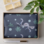 Octopus onder het zee kinder patroon tissuepapier (Geschenk)
