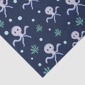 Octopus onder het zee kinder patroon tissuepapier (Detail)
