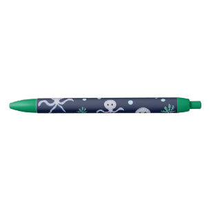 Octopus onder het zee kinder patroon zwarte inkt pen