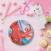 Octopus "Onder het Zee" Papieren Bordje (Feest)