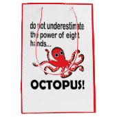 Octopus onder het Zee Schattige Grappig Medium Cadeauzakje (Voorkant)