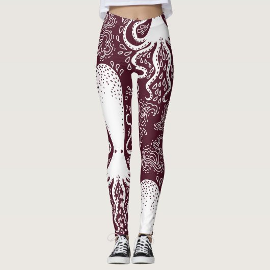 octopus: onderwaterpatroonpracht leggings (Voorkant)