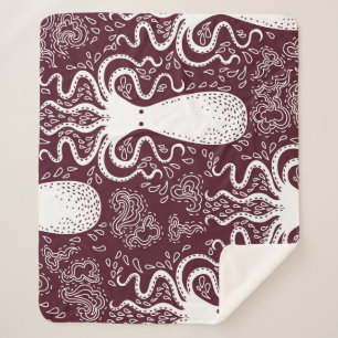  octopus: onderwaterpatroonpracht sherpa deken
