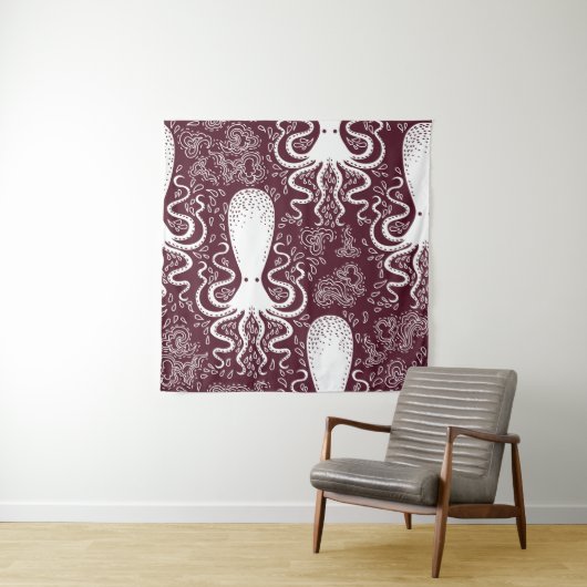  octopus: onderwaterpatroonpracht wandkleed (In situ)