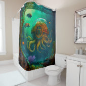 Octopus-onderzeeër onder het Zee Douchegordijn (In situ)