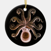 Octopus One - Red Keramisch Ornament (Voorkant)