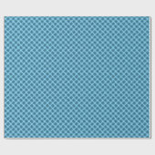 Octopus op blauw patroon cadeaupapier (Vlak)