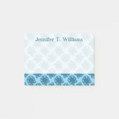 Octopus op blauw patroon | Jouw namen toevoegen Post-it® Notes (Voorkant)