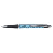 Octopus op blauw patroon pen (Achterkant)
