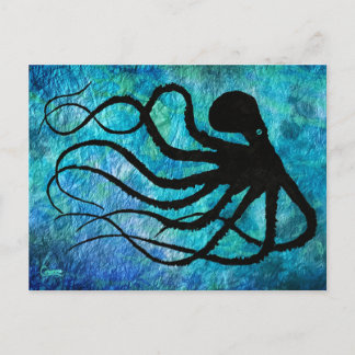 Octopus op Bluegreen - Briefkaart