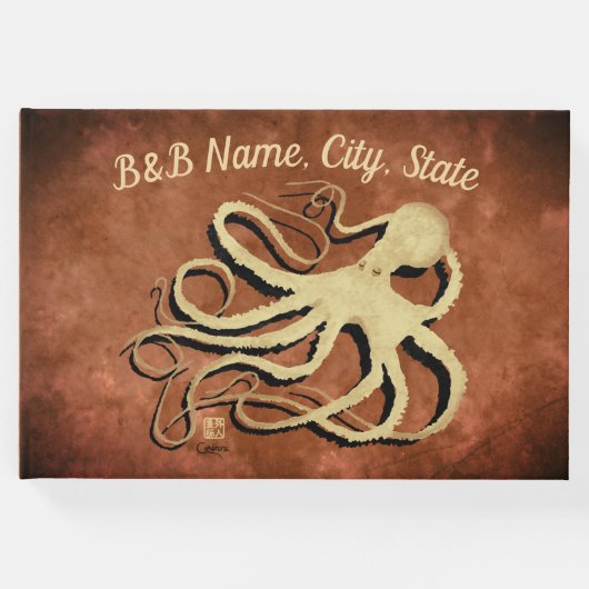 Octopus op  Brown - Gastenboek (Voorkant)