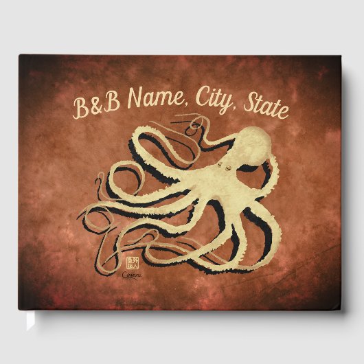 Octopus op  Brown - Gastenboek (Voorkant)