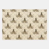  octopus op Cream Inpakpapier Vel (Voorkant)