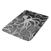 Octopus op Dark Grey ll - Large Bath Mat (Gekanteld)