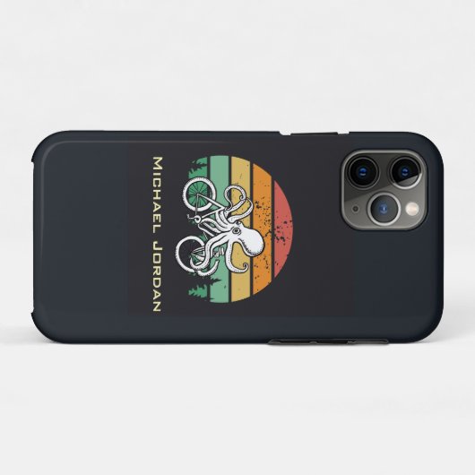 Octopus op de fiets Case-Mate iPhone case (Achterkant (horizontaal))