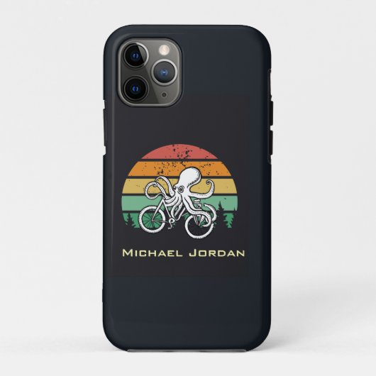 Octopus op de fiets Case-Mate iPhone case (Achterkant)