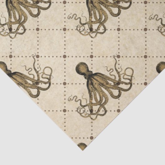 octopus op de ontkoppeling van Cream Tissuepapier (Detail)