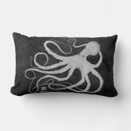 Octopus op donkergrijs - Lumbar Pillow Kussen