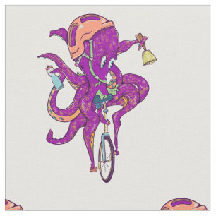 Octopus op een eenwieler stof