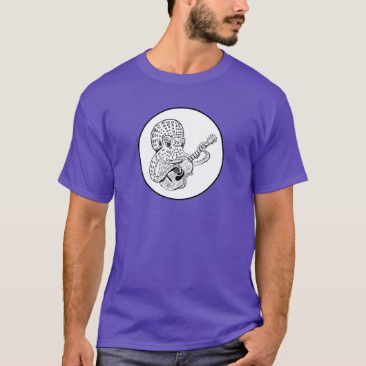 Octopus op gitaar - mijn eerste t-shirt (Voorkant)