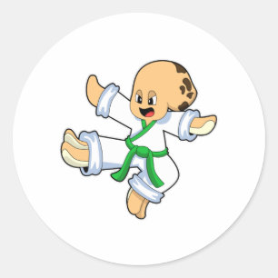 Octopus op het gebied van de vechtsport Karate Ronde Sticker