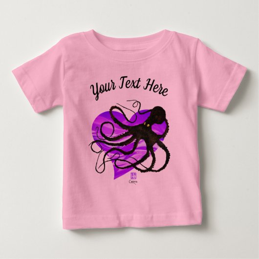 Octopus op Lavendel - Tutu Bodysuit (Voorkant)