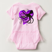 Octopus op Lavendel - Tutu Bodysuit (Achterkant)