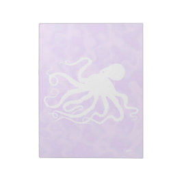 Octopus op Paars - 11 x 8,5-inch Blocnote