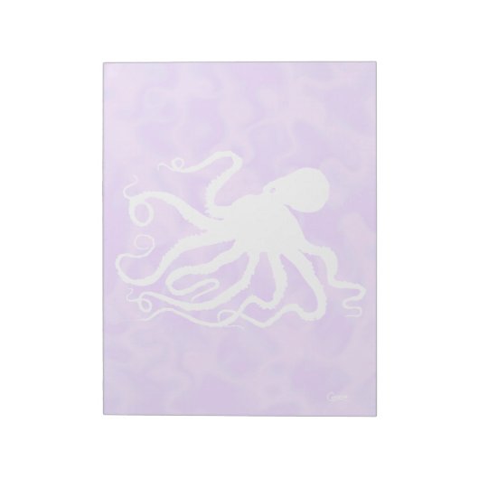 Octopus op Paars - 11 x 8,5-inch Blocnote (Linkerzijde)