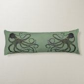 Octopus op Sage Green - Lichaamskussen (Achterkant)