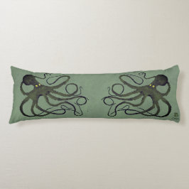 Octopus op Sage Green - Lichaamskussen