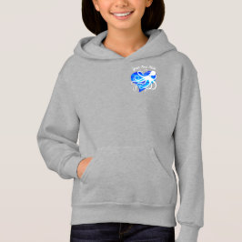 Octopus op Two Tone Blue - Hoodie met rits aan de