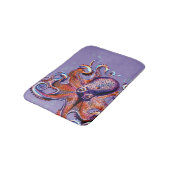 Octopus Oranje en Paars Badmat (Gekanteld)