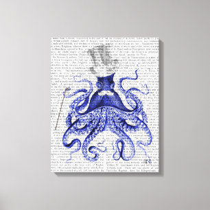 Octopus Over Town Canvas Afdruk