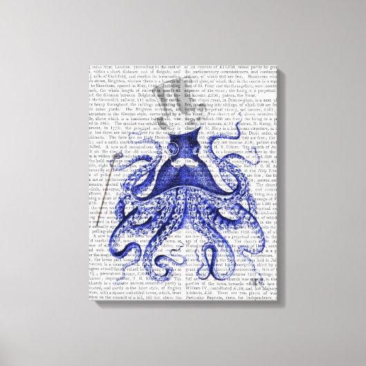 Octopus Over Town Canvas Afdruk (Voorkant)