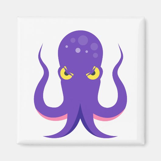 Octopus Paars Squid Magneet (Voorkant)