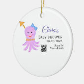 Octopus paarse blauw waterverf baby shower zee ani keramisch ornament (Links)