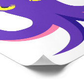 Octopus Paarse Inktvis Poster (Hoek)