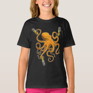 Octopus Painter Paint Brush Painting T-shirt